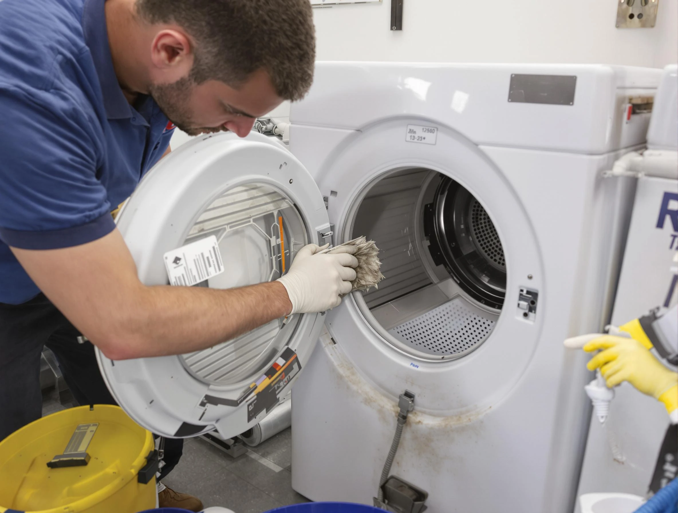 Welby Dryer Vent Cleaning specialist performing detailed lint trap cleaning service in Welby