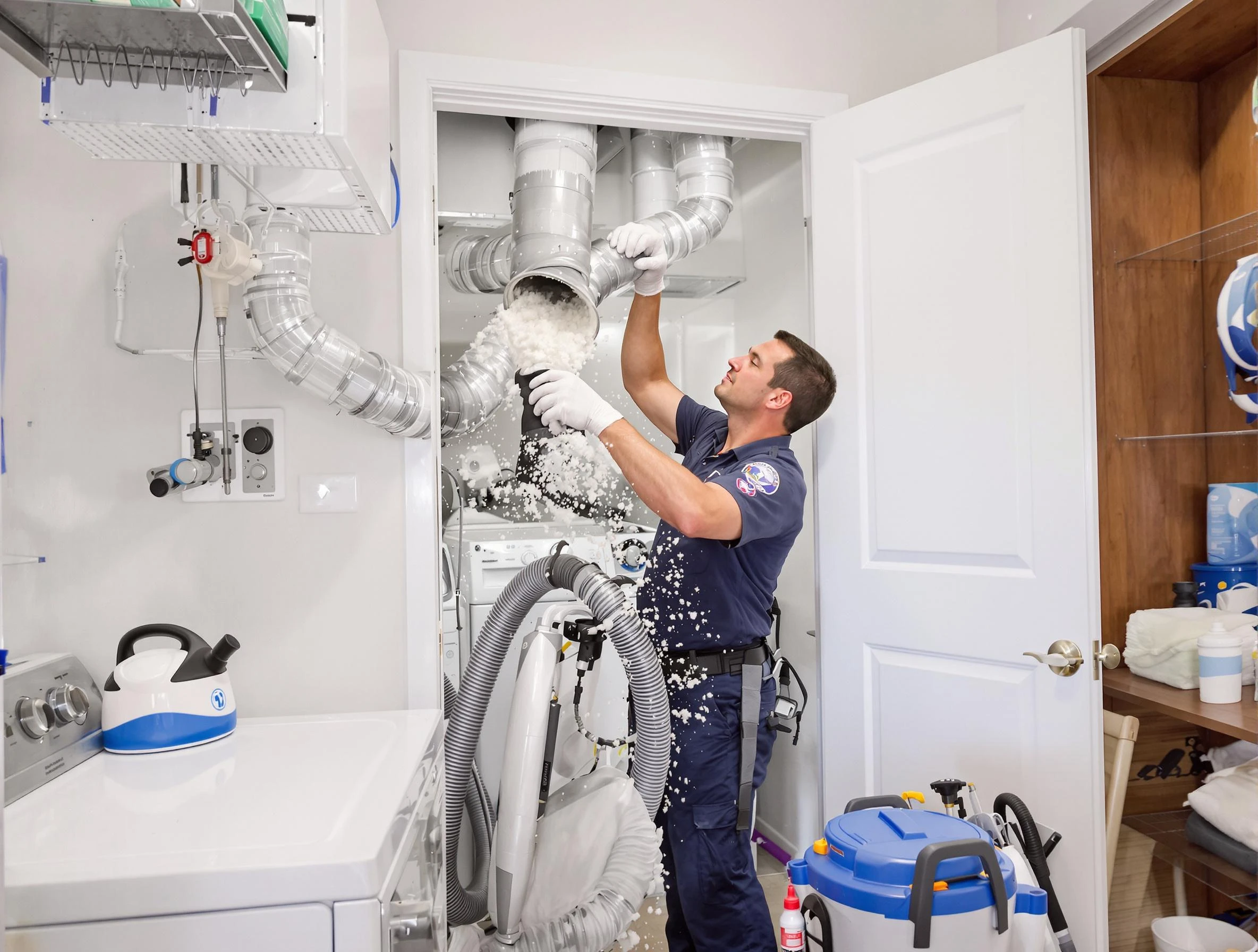 Welby Dryer Vent Cleaning technician delivering thorough residential dryer vent cleaning service in Welby